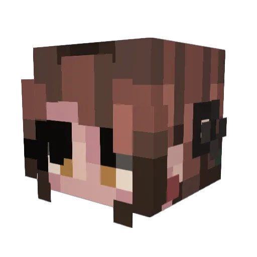 atomicaly Minecraft avatar head, 3D render
