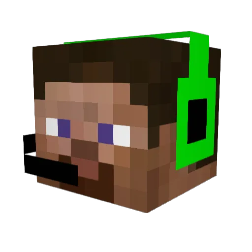 atomicbomber77 Minecraft avatar head, 3D render