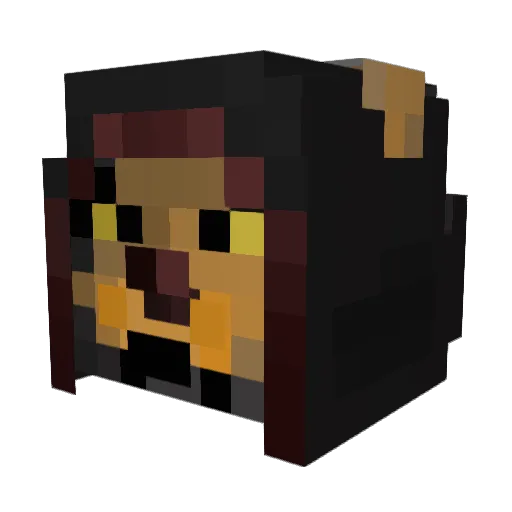 atomicgoats Minecraft avatar head, 3D render