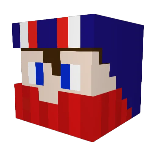 atomicshark89 Minecraft avatar head, 3D render