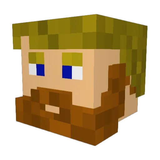 atomikcabbage Minecraft avatar head, 3D render