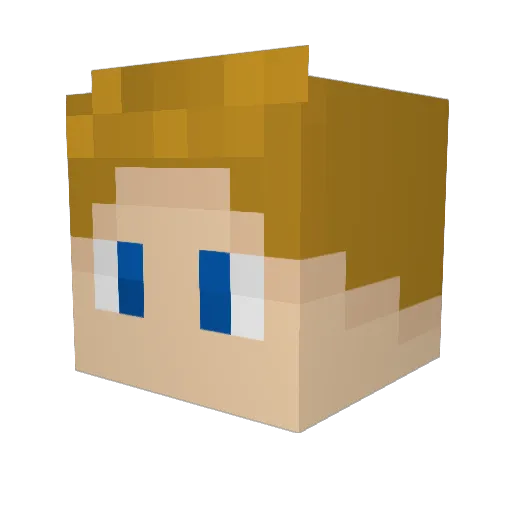 atomstodin Minecraft avatar head, 3D render
