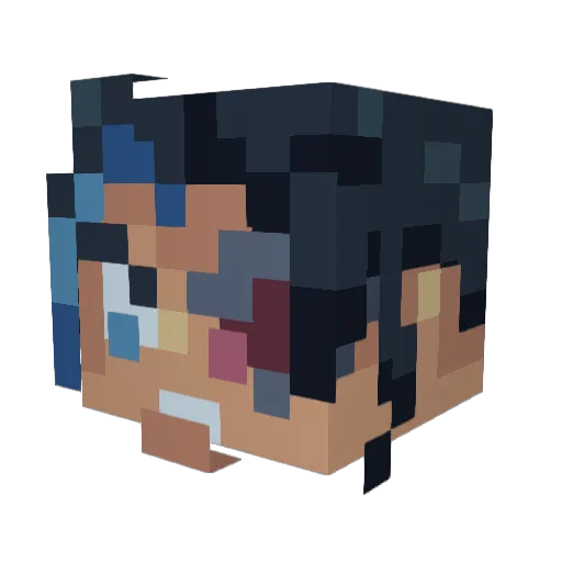 atoratto Minecraft avatar head, 3D render