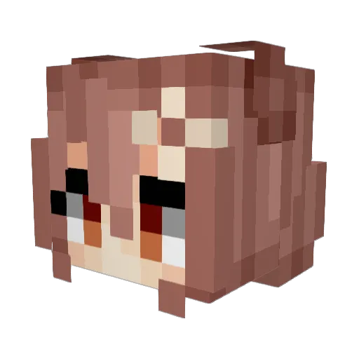 atoxn Minecraft avatar head, 3D render