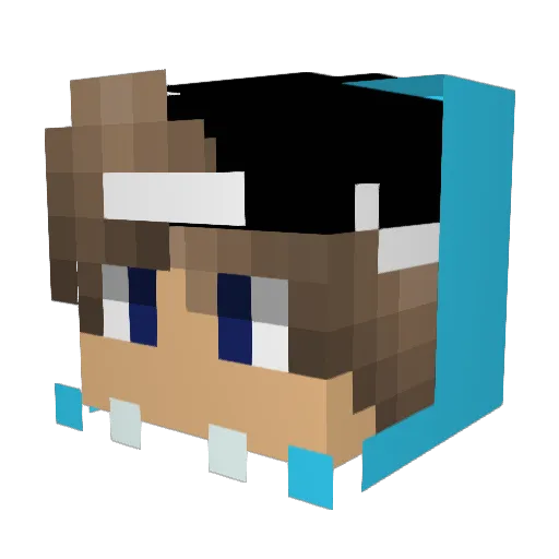 atp117 Minecraft avatar head, 3D render