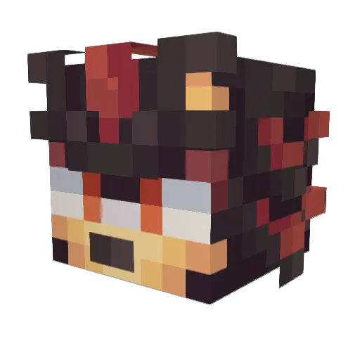 atp_nico Minecraft avatar head, 3D render