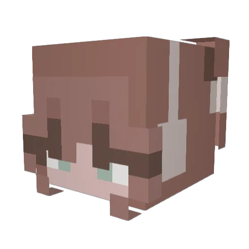 atpom Minecraft avatar head, 3D render