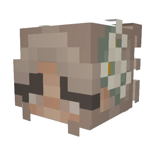 atqraziaa Minecraft avatar head, 3D render