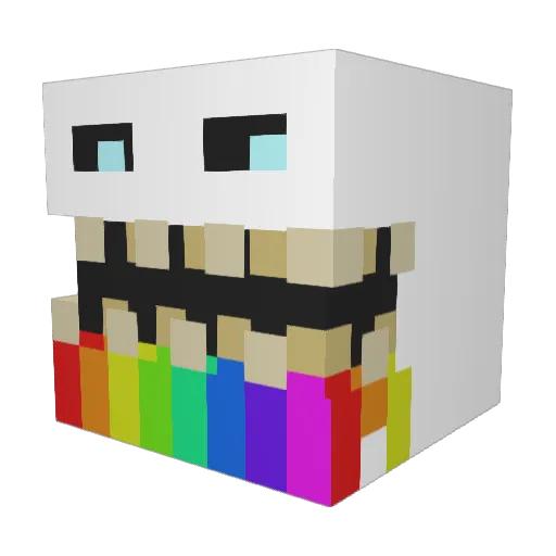 atr Minecraft avatar head, 3D render