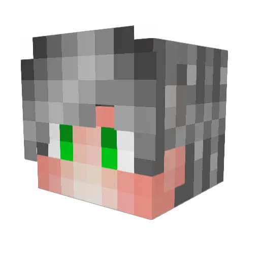 atrag0n Minecraft avatar head, 3D render