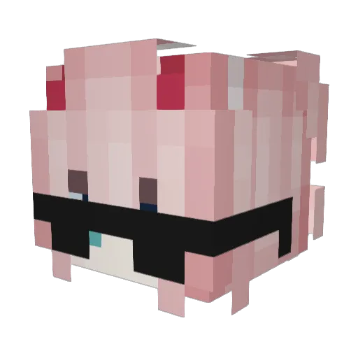 atrahdis Minecraft avatar head, 3D render