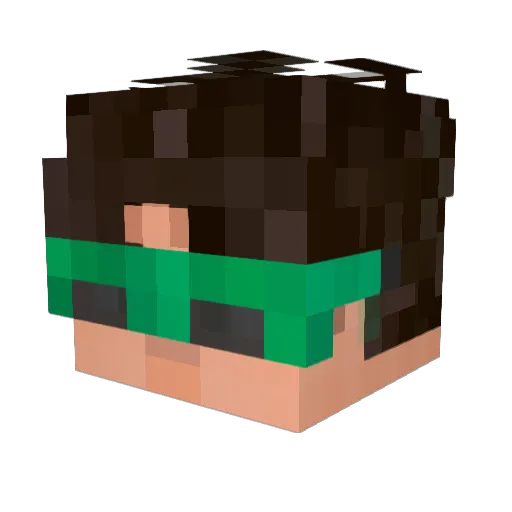 atrikss Minecraft avatar head, 3D render