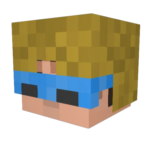 atriksss Minecraft avatar head, 3D render
