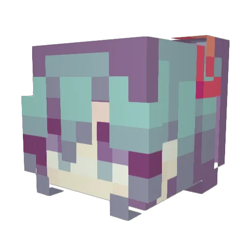 atsoruu Minecraft avatar head, 3D render