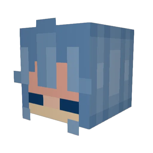 atsukee Minecraft avatar head, 3D render
