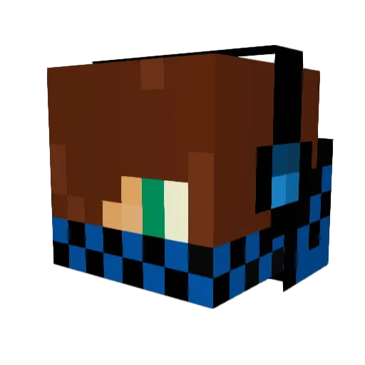att3x Minecraft avatar head, 3D render
