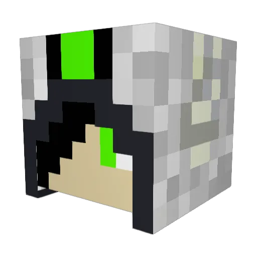 attack82 Minecraft avatar head, 3D render