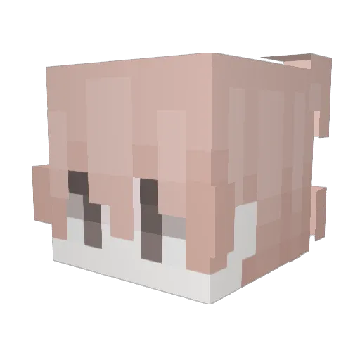 attackangell Minecraft avatar head, 3D render