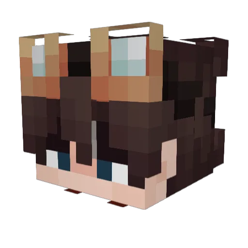 atthc Minecraft avatar head, 3D render