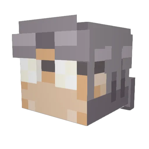 atticon8 Minecraft avatar head, 3D render