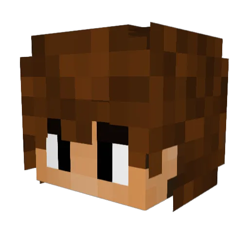 attlas_ Minecraft avatar head, 3D render