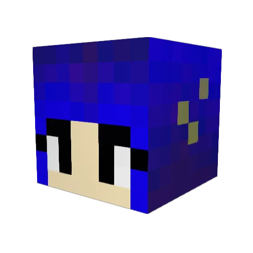 attnight Minecraft avatar head, 3D render