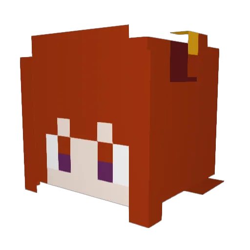 attomaaku0 Minecraft avatar head, 3D render