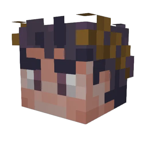 attsy Minecraft avatar head, 3D render