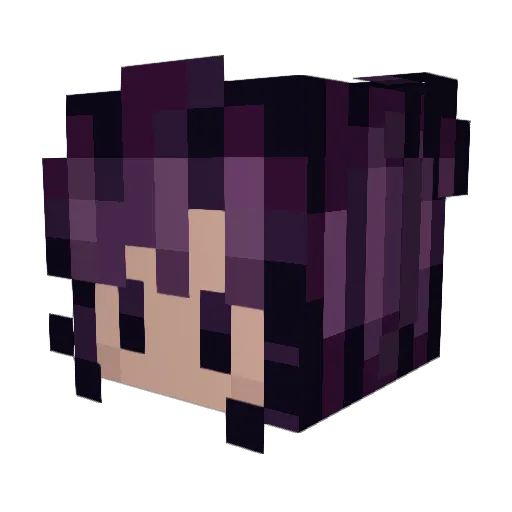atttude Minecraft avatar head, 3D render