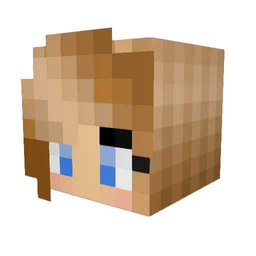 attymac Minecraft avatar head, 3D render