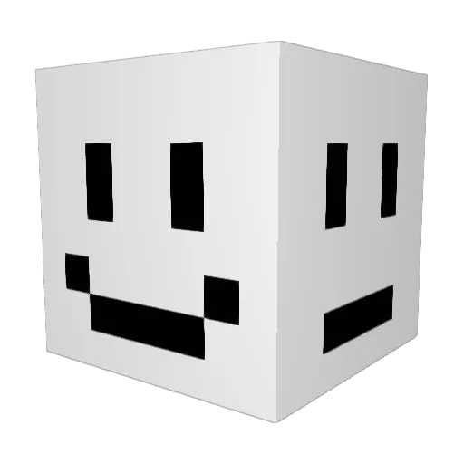 atu7t Minecraft avatar head, 3D render