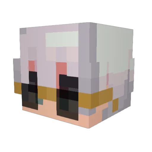 atud1d Minecraft avatar head, 3D render