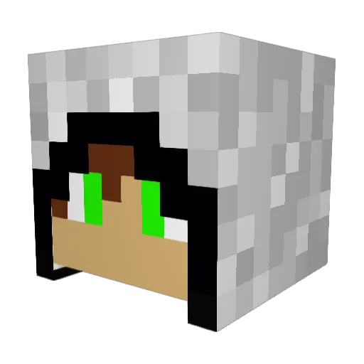 atum0404 Minecraft avatar head, 3D render