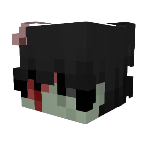 atumnn Minecraft avatar head, 3D render