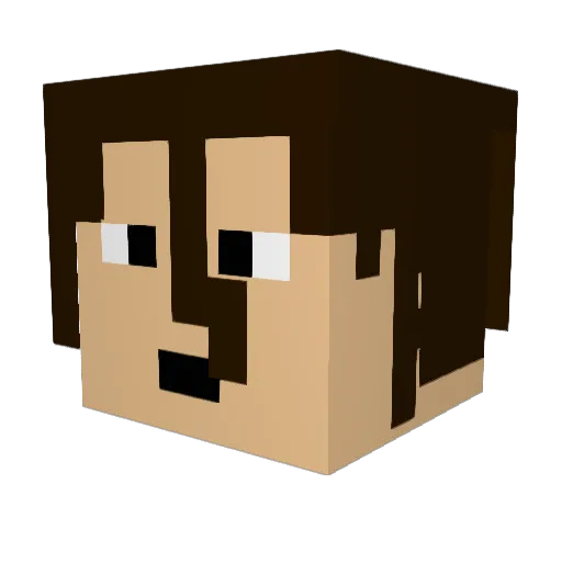 atun24 Minecraft avatar head, 3D render