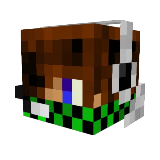 atxdb Minecraft avatar head, 3D render
