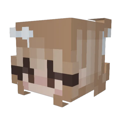 atzkam Minecraft avatar head, 3D render