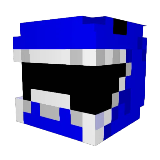 au8633 Minecraft avatar head, 3D render