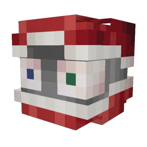 au_chocolat Minecraft avatar head, 3D render