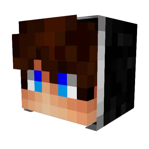 auaukun Minecraft avatar head, 3D render