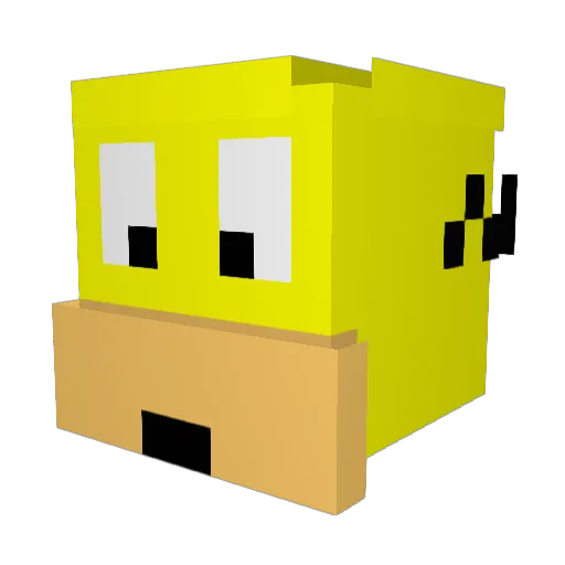 aubas Minecraft avatar head, 3D render