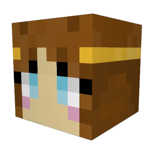 aubberbobber Minecraft avatar head, 3D render