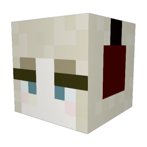 aubbob169 Minecraft avatar head, 3D render
