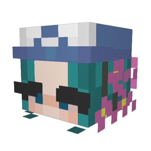 aubsidian Minecraft avatar head, 3D render