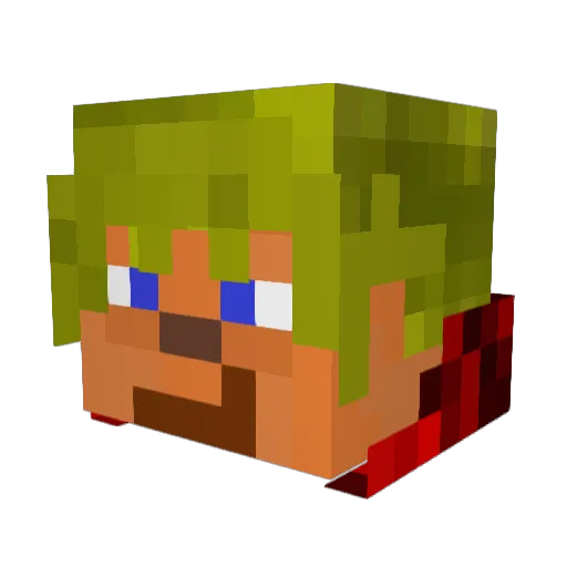 auctioneer Minecraft avatar head, 3D render