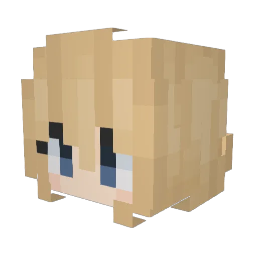 audalic Minecraft avatar head, 3D render