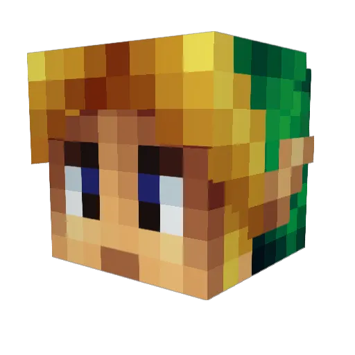 audebp14 Minecraft avatar head, 3D render