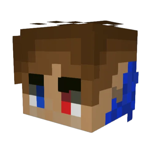 audiRs707 Minecraft avatar head, 3D render