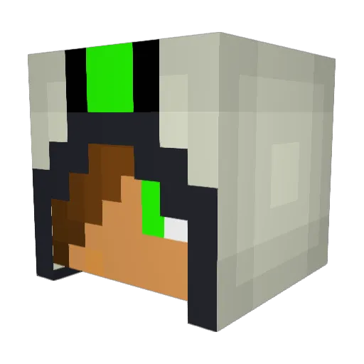 audio14 Minecraft avatar head, 3D render