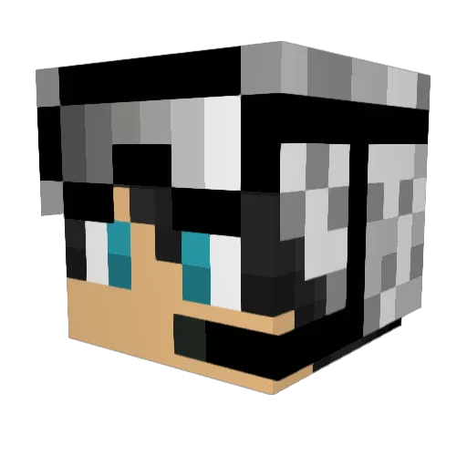 audioK Minecraft avatar head, 3D render